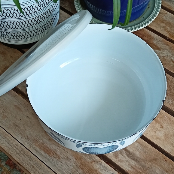 🌷3/15🌷 Vintage bowl with lid Delfts blauw like - Picture 2 of 6